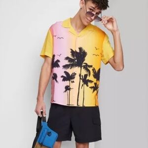 Original Use Tropical Palm Tree Print Shirt